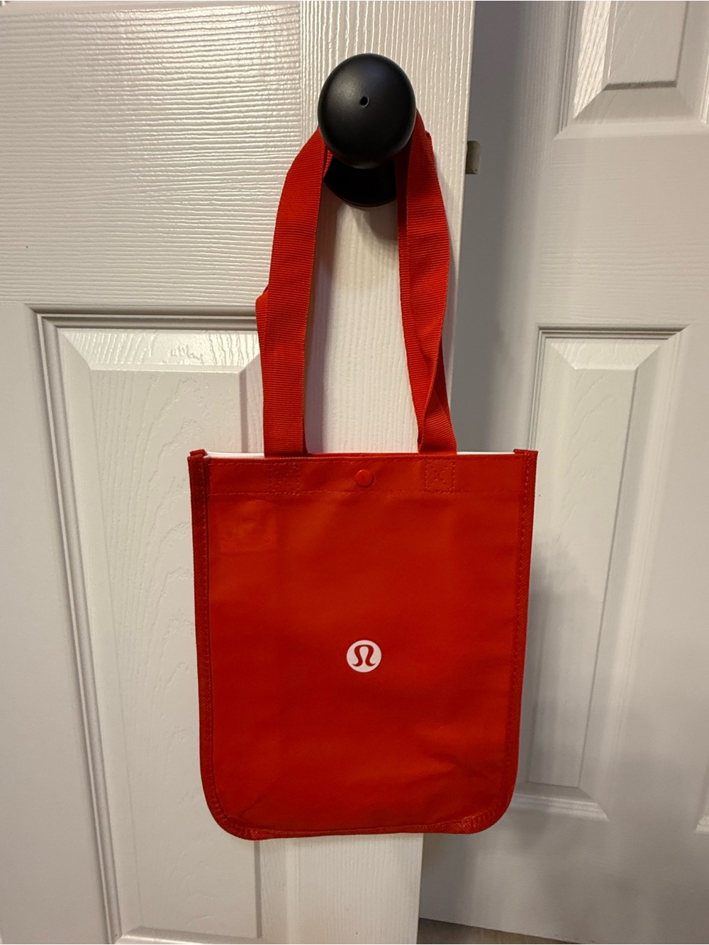 Lululemon Small Bright Red Tote with Logo